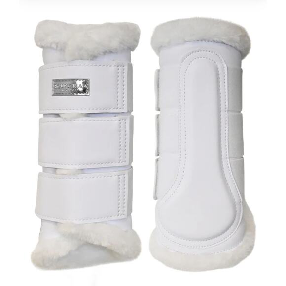 Equestrian Stockholm Brushing Boots white Large - Picture 1 of 6